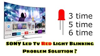 SONY LED TV Red light Blinking Problem Solution 3 Time's 5 Time's or 6 Time's @ALLINONESERVICES.