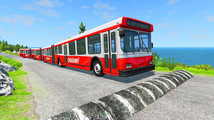 TRUCKS, LONG BUS, SCHOOL BUS Vs MASSIVE SPEED BUMPS - BeamNG.Drive