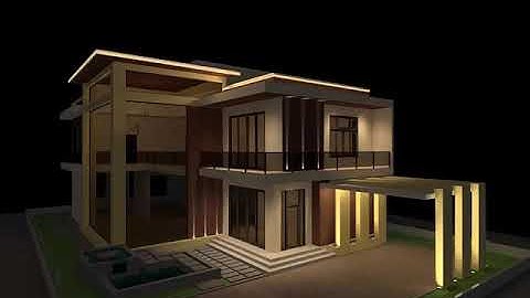 VILLA FACADE LIGHTING CONCEPT IN DIALUX EVO 9