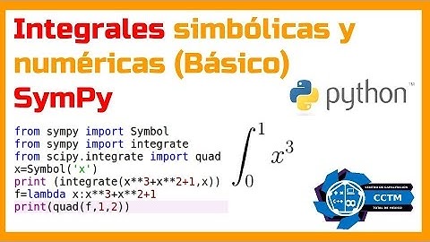 Python: Integrales simbólicas y numéricas