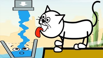 Happy Glass Vs Hello Cats - Help The Cat Drink Water - Gameplay Walkthrough