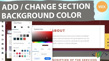How to Add / Change Section Background Color in Wix Site