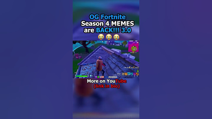 OG Fortnite Season 4 MEMES are BACK!! 3.0