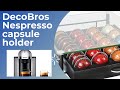 DecoBros Crystal tempered glass Nespresso Vertuoline storage drawer holder