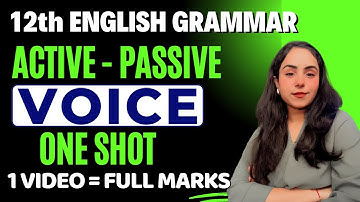 Active Passive Voice English Grammar One Shot | Active and Passive Voice Trick | Boards 2025