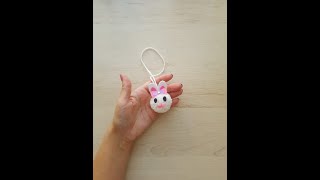 Keychain Bunny from pompons || Pompom Toys screenshot 3