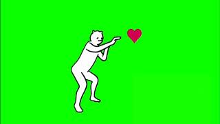 ✔️GREEN SCREEN EFFECTS: cute hearts guy