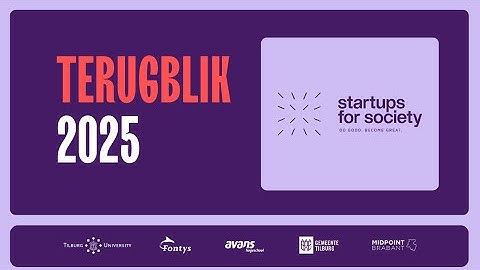 Terugblik 2025 Startups for Society