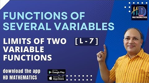 functions of several variables (part 7) limit of two variables functions, multivariable calculus Hd