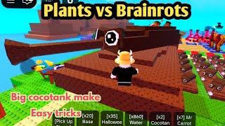 Big cocotank make 🌱 plants vs Brainrots easy tricks
