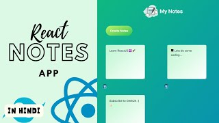 React Notes App Tutorial from Scratch | A CSS and React Project you can add to your Portfolio! 2024