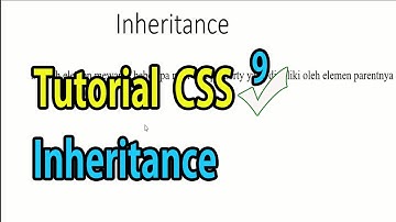 Belajar CSS Dasar Inheritance Css