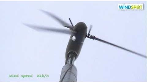 Home wind turbine, Windspot variable pitch speed wind 100k/h