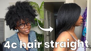 How I Go From KINKY to STRAIGHT hair | (Talk Through + Length Check)