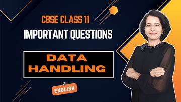 DATA HANDLING | Important Questions | CBSE Class 11 Computer Science | ENGLISH