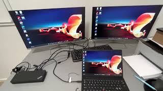 Connecting two monitors-Lenovo thinkpad hybrid USB-C to USB-A Dock