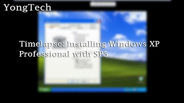 Timelapse: Installing Windows XP Professional with SP5 (Re-upload)