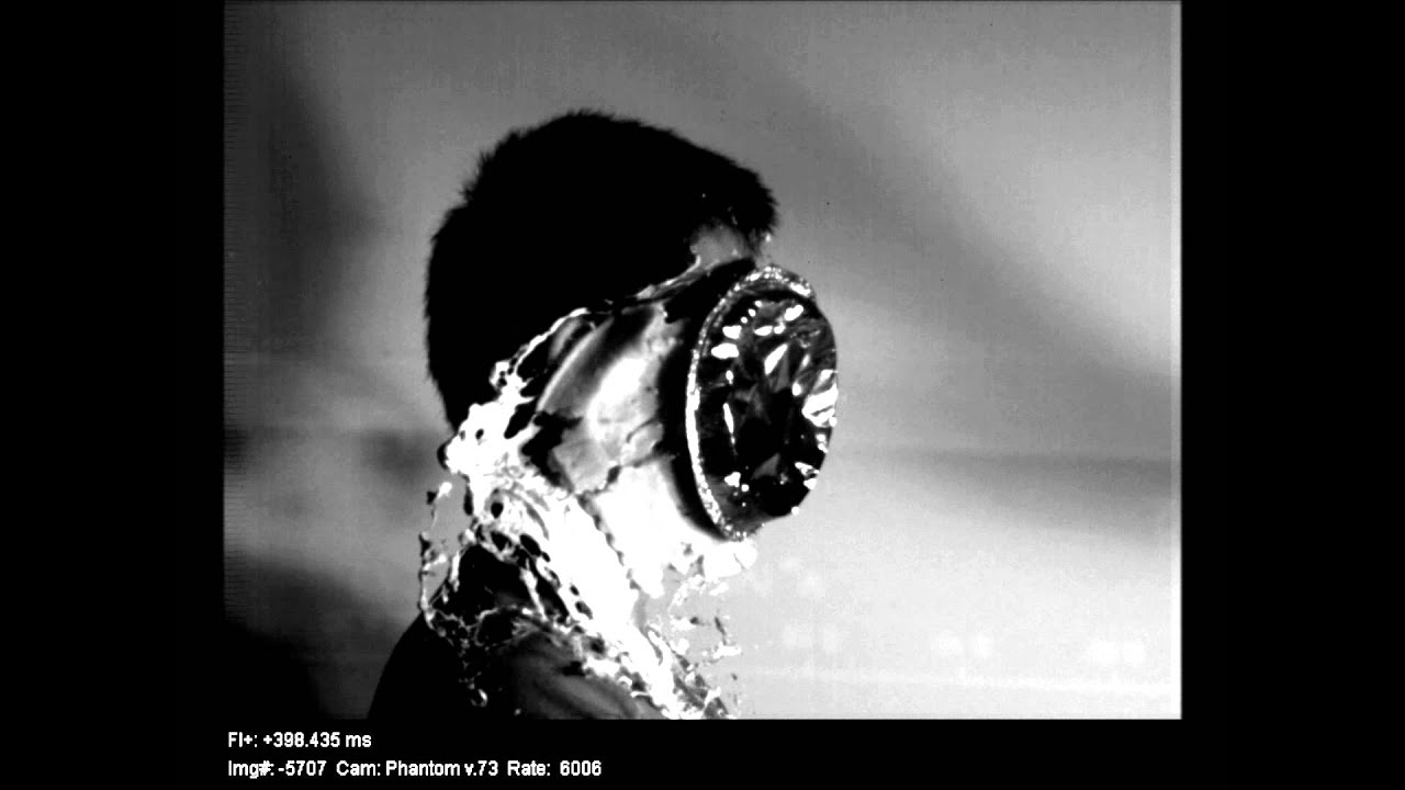 Rhubarb pie smashing with high speed camera.