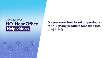Do you know how to set up products for KIT (Many products repacked into one) in HQ - Rpos6.5