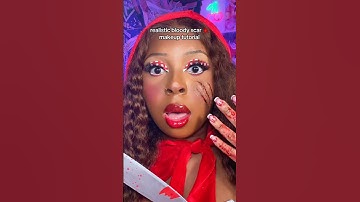TW 🩸 scar tutorial sfx makeup for halloween #creativemakeup #sfxmakeup #halloweenmakeup