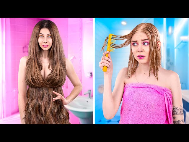 Thin Hair vs Thick Hair Problems / Funny Awkward Situations class=