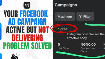Facebook Ads not delivering but active problem solved
