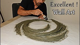 Modern Wall Design. Relief Artwork. Making Relief Painting.