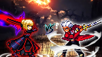 Alter Saber TP OP (New) VS Archer V2 OP in Jump Force Mugen😑