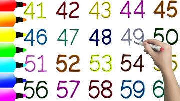 Learn Read and Write Dotted Numbers 41 to 60 Easy Step by Step for Kids | Ks Art