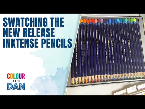 24 Colours Derwent INKTENSE Watercolour Pencils in Tin Art Adult