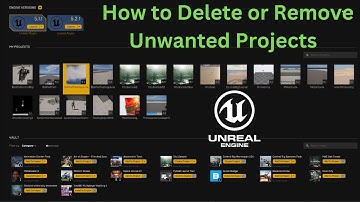 How to delete or remove unwanted projects in UNREAL ENGINE