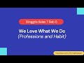 Professions and Habits Quiz