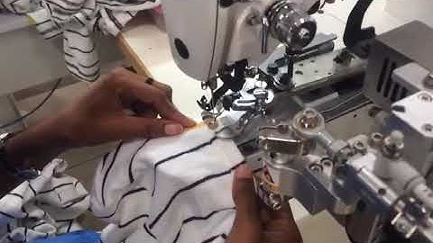 RAMBO RM-101 automatic button feeder with original Juki head running in India customer factory，perfe