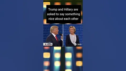 Trump and Hillary are asked to say something nice about each other #politics #trump #hillaryclinton