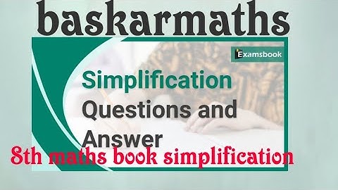 simplification 8th maths book all question with answer //@baskarmaths