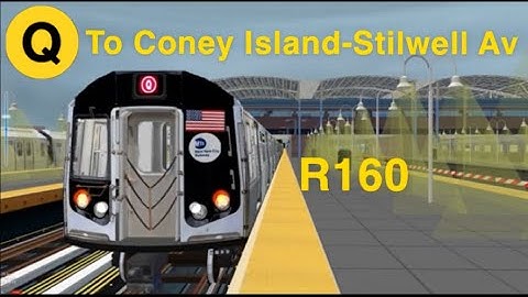 OpenBVE HD 60 FPS: R160 Q train from 96 St/2 Ave to Coney Island ( Via Brighton EXP)