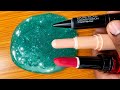 Slime Coloring with Makeup 💄 Red, Nude &amp; Kajal Mixing | Satisfying ASMR #trendingnow #viral  