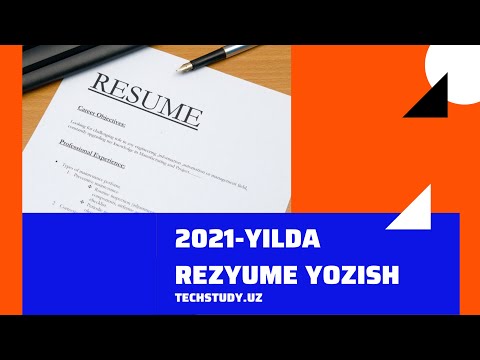 Video: Yilda Buxgalter Uchun Rezyume Qanday Yoziladi