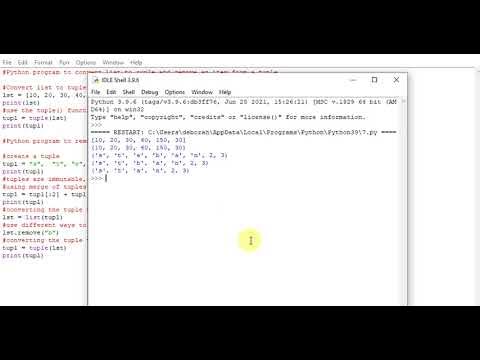 Python program to convert list to tuple and remove an item from a tuple ...