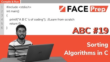 Bubble sort program in C | Selection sort program in C | AnyBody Can Code | #19