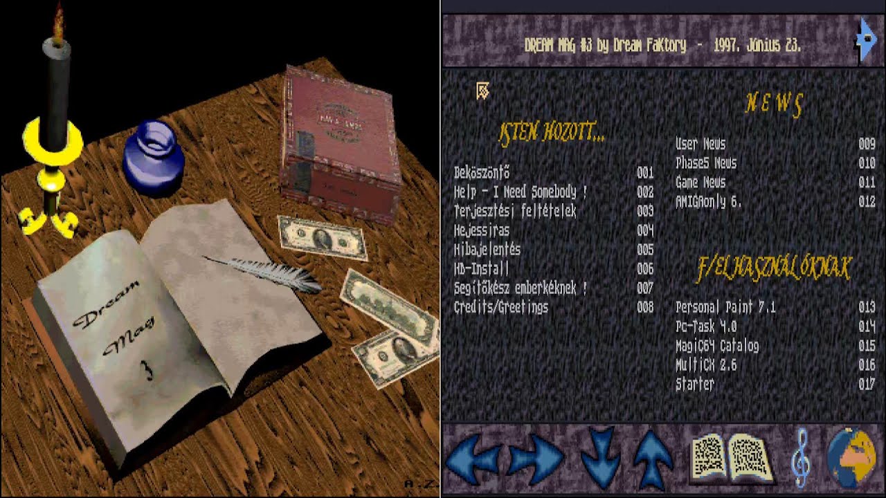 DREAM MAG ISSUE 3 DreamMag HU HUNGARIAN AMIGA MAGAZINE COVERDISK 96 97 INTRO MUSIC CONTENTS EABABIME