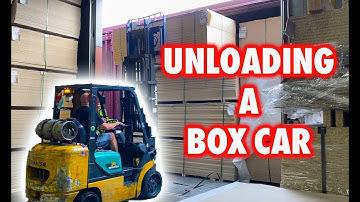 Unloading a Boxcar Full of WOOD!  Würth Baer Supply