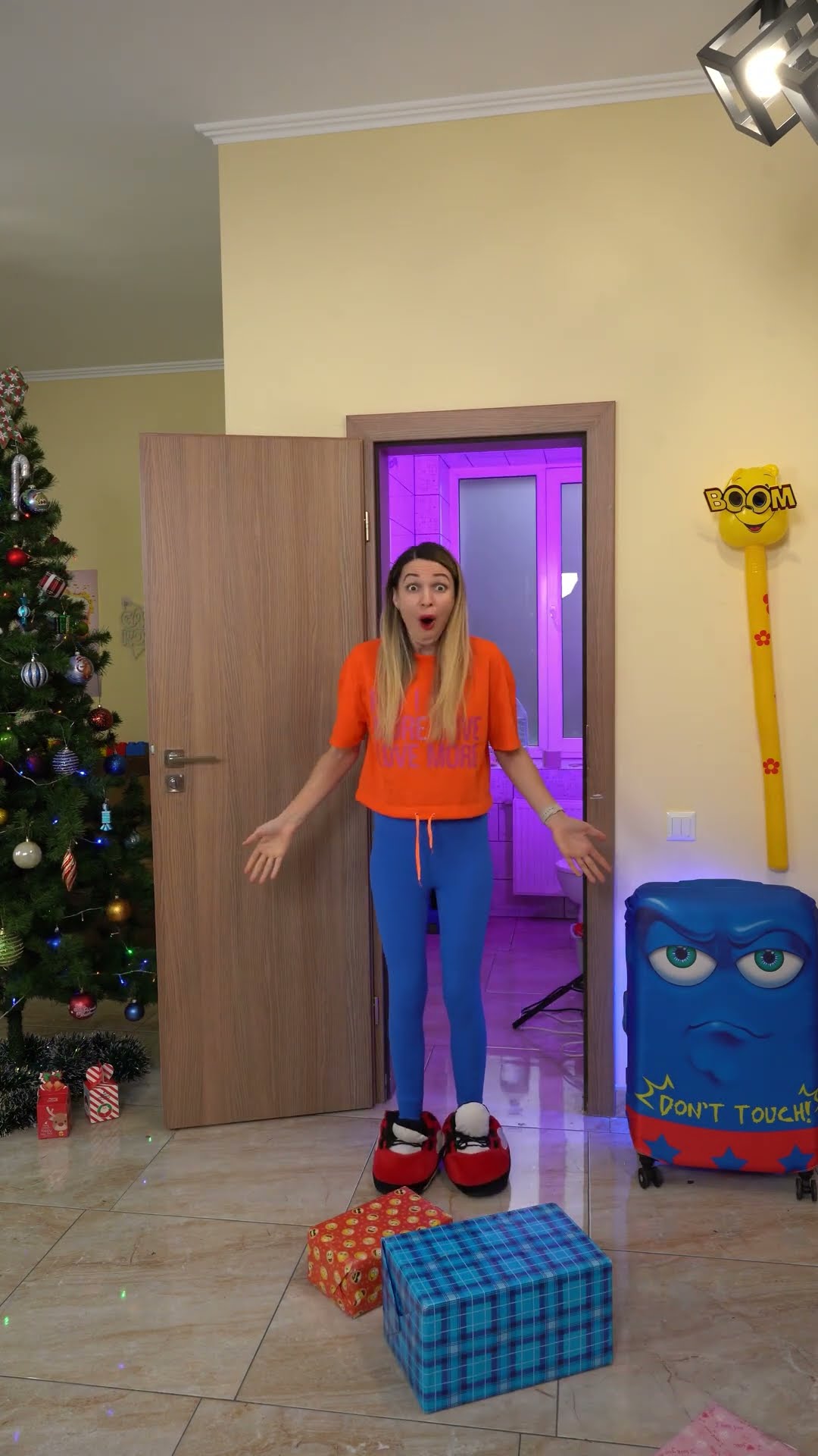 The door to Santa Claus and his gifts