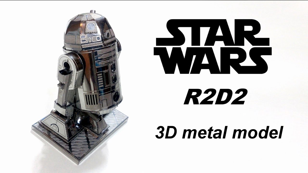 Laser Cut 3D Metal Model Kit R2D2 Droid. 