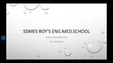 Std:5 Sub:Computer Ch:3 Storage (Part:2)