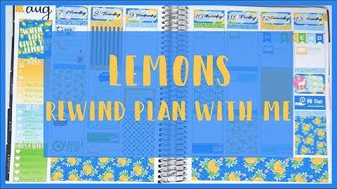 Rewind Plan With Me! Lemons FREE printable | PlannerProblem101