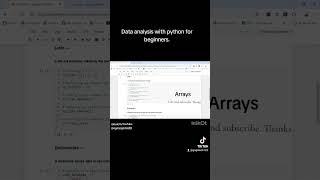 python arrays types in data analysis