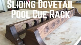 Here I show how to make a sliding dovetail pool cue rack made out of walnut. "MY FAVORITE TOOLS" https://www.