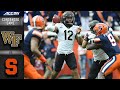 Wake Forest vs. Syracuse Condensed Game | ACC Football 2019