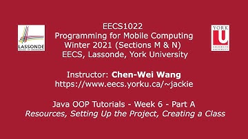 [HD] EECS1022 W21 - Java Tutorials - Week 6 - Part A - Resources, Creating a Class